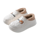 Pantofole da donna impermeabili con motivo orso Pantofole riscaldate con interno in peluche Calzature domestiche Pantofole morbide Design carino 3