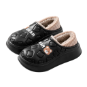 Pantofole da donna impermeabili con motivo orso Pantofole riscaldate con interno in peluche Calzature domestiche Pantofole morbide Design carino 4