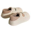 Pantofole da donna impermeabili con motivo orso Pantofole riscaldate con interno in peluche Calzature domestiche Pantofole morbide Design 8