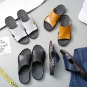 Pantofole in pelle da uomo A2265 4