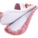 Pantofole per la pulizia dei pavimenti con suole rimovibili in microfibra per pulizia a secco e umido Facile lavaggio Riutilizzabili scarpe per la pulizia domestica 2