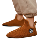 Pantoufles d'hiver pour hommes et femmes Pantoufles plates confortables pour la maison avec intérieur en fourrure Chaussures chaudes pour l'intérieur par temps froid Pantoufles d'automne 2
