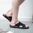 Pantoufles en cuir pour hommes A2265 7