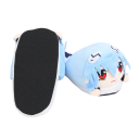 Pantoufles en peluche pour la maison en forme du personnage d'anime Rei Ayanami Chaussons antidérapants Taille EU 36–43 28×15×8 cm Chaussures 3