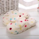 Pantoufles pour femmes à pois et nœud 1