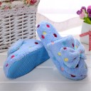 Pantoufles pour femmes à pois et nœud 5