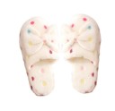 Pantoufles pour femmes à pois et nœud 6
