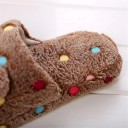 Pantoufles pour femmes à pois et nœud 10