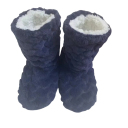Pantufas de inverno altas em pelúcia com sola antiderrapante Pantufas quentes e peludas Confortáveis calçados domésticos 2