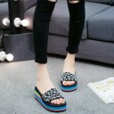 Pantufas de leopardo para senhora com plataforma 2