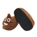 Pantufas de pelúcia quentes em forma de cocó Pantufas macias para casa com sola antiderrapante Pantufas engraçadas Calçado de inverno divertido 3