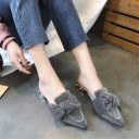 Pantufas femininas com laço 5