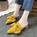 Pantufas femininas com laço 8