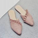 Pantufas femininas com volantes 3