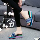 Pantufas femininas em plataforma A2460 1