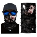 Pañuelo con estampado de cara, color negro 3