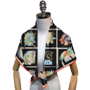 Pañuelo cuadrado de galería con motivo de caballo moderno Pañuelo multifuncional para cabeza, cuello y cuerpo para mujer Tendencia de moda 3