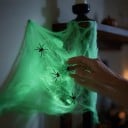 Pânză de Halloween Strălucitoare în Întuneric 60 g Încărcare cu Lumină Solară Albă cu Strălucire Verde Decorațiune pentru Halloween în Interior 6