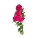 Păpatchi brodat cu flori 20 x 10 cm Aplicație decorativă din poliester pentru îmbrăcăminte, păpatchi termoadhesiv pentru rochii, jachete 7