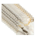 Papel de parede autocolante em mármore à prova de água Papéis de parede em vinil 10 pcs Para cozinhas, casas de banho e decorações 4