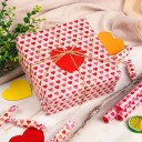 Papel encerado 21,5 x 25 cm 50 unidades Diseño de corazones Papel de embalaje impermeable para panadería Postres y sándwiches Papel de envoltura 3