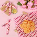 Papel encerado 21,5 x 25 cm 50 unidades Diseño de corazones Papel de embalaje impermeable para panadería Postres y sándwiches Papel de envoltura 4