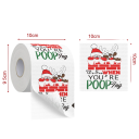 Papel higiénico navideño 10 x 10 cm 2 capas Rollo con motivos navideños Servilletas de papel decorativas Decoración de cocina del hogar Artículos 3