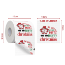 Papel higiénico navideño 10 x 10 cm 2 capas Rollo decorativo con motivos navideños Servilletas de papel Utensilios de cocina para el hogar Decoración navideña 2