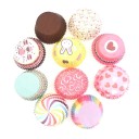 Paper Muffin Cases 100 pcs Non-Stick Paper Does Not Allow Grease to Seep Through Height 3.2 cm Base Diameter 5 cm and Top Edge Diameter 6.8 cm 12