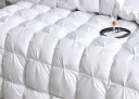 Páperová prikrývka 180 x 220 cm 3 kg Biele husacie perie Zimná prešívaná prikrývka 3D komorová konštrukcia Hrejivá prikrývka 3