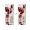 Papier peint autocollant pour porte avec fleur 5