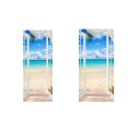 Papier peint autocollant pour portes avec motif de plage 6