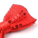 Papillon con paillettes Accessorio elegante da uomo Papillon lucido di stile Lunghezza regolabile Taglia universale Ideale per eventi formali e festivi 5