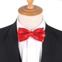 Papillon con paillettes Accessorio elegante da uomo Papillon lucido di stile Lunghezza regolabile Taglia universale Ideale per eventi 15