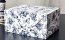 Papírová dárková taška 36×25×12 cm s květinovým a motýlím potiskem s provázkovými uchy a stuhou na balení 3