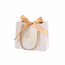 Papírová dárková taška s nápisem děkuji ti a barevnou mašlí 10,5x8,3x7,2 cm provázkové ucho balení dárků 4