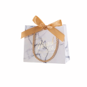 Papírová dárková taška s nápisem děkuji ti a barevnou mašlí 10,5x8,3x7,2 cm provázkové ucho balení dárků 3