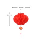 Papírový čínský lampion červený skládací 20 cm balení 10 ks závěsná dekorace na čínský nový rok narozeniny oslavy a párty 2