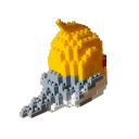 Pappagallo tropicale giallo 7.6 x 10 x 6.5 cm Blocchi da costruzione micro mini modello 3D per amanti degli uccelli Gioco da costruzione decorativo colorato creativo 6