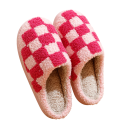Papuci de casă cu blană, cu model retro în carouri, papuci moale și calduri, cu tălpi anti-alunecare Papuci eleganti pentru iarnă și toamnă 7
