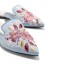 Papuci de damă cu imprimeu de flori 9