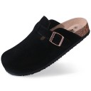 Papuci din piele intoarsa din pluta cu brant anatomic Suport arc pentru barbati si femei Papuci de casa ergonomici Pantofi moi pentru purtarea zilnica 4