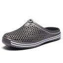 Papuci ușori cu vârf închis Partea superioară perforată respirabilă Talpă moale Pantofi sport pentru casă Flip-flops aerisite Pantofi de baie 4
