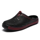 Papuci ușori cu vârf închis Partea superioară perforată respirabilă Talpă moale Pantofi sport pentru casă Flip-flops aerisite Pantofi de baie 1
