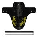 Para-lamas universal para bicicleta dianteiro e traseiro preto com padrão colorido em carbono ultraleve flexível protetor contra lama 9