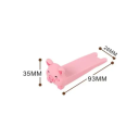 Paragem de portas em silicone 9,3 x 2,6 x 3,5 cm Wedge amortecedor contra fecho Porquinho rosa Paragem de segurança para casa Escritório Quarto de crianças 3