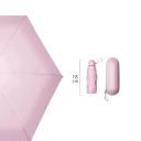 Paraguas plegable tipo cápsula para mujer, pequeño, con protección UV UPF50+, portátil, de color sólido, para bolso, protección contra el sol y la lluvia. 2