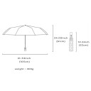Parapluie noir résistant au vent 105 x 61 cm avec une surface extra large Double couche cadre à 10 branches Métal et fibre Contrôle automatique par bouton 2