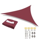 Parasolar triangular impermeabil 2x2x2 m cu 98% filtru UV, prelată pentru terasă, grădină, camping cu set complet de accesorii de 24 de piese 5