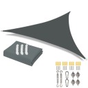 Parasolar triangular impermeabil 2x2x2 m cu 98% filtru UV, prelată pentru terasă, grădină, camping cu set complet de accesorii de 24 de piese 7